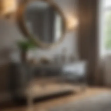 Elegant dresser with mirrored surface for space enhancement