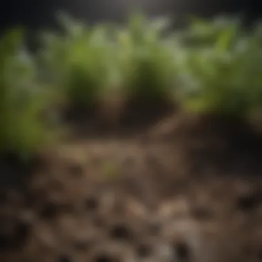 Nutrient-Rich Soil Promoting Plant Health Soil rich in nutrients with various beneficial microorganisms