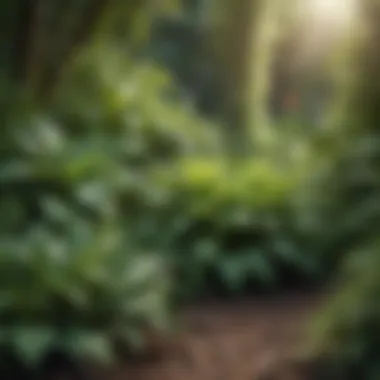 Healthy Plants Flourishing in a Natural Garden Vibrant green garden with healthy plants