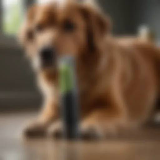 Effective dog hair remover tool showcasing its design and usability