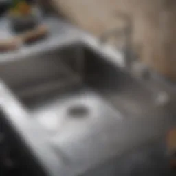 Sparkling clean stainless steel sink