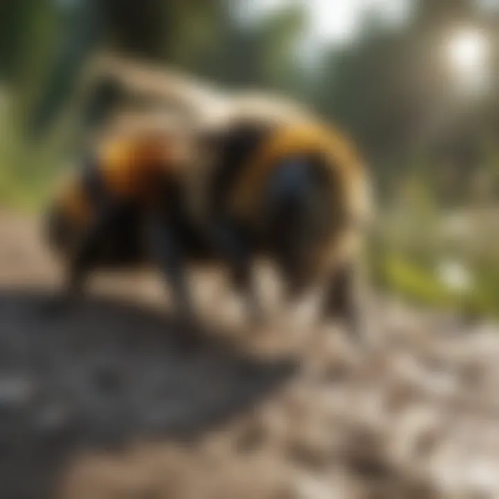 Infographic illustrating bumble bee behavior and habitat preferences