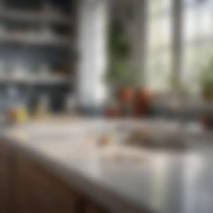 Natural remedies for gnat control displayed in a clean kitchen environment.