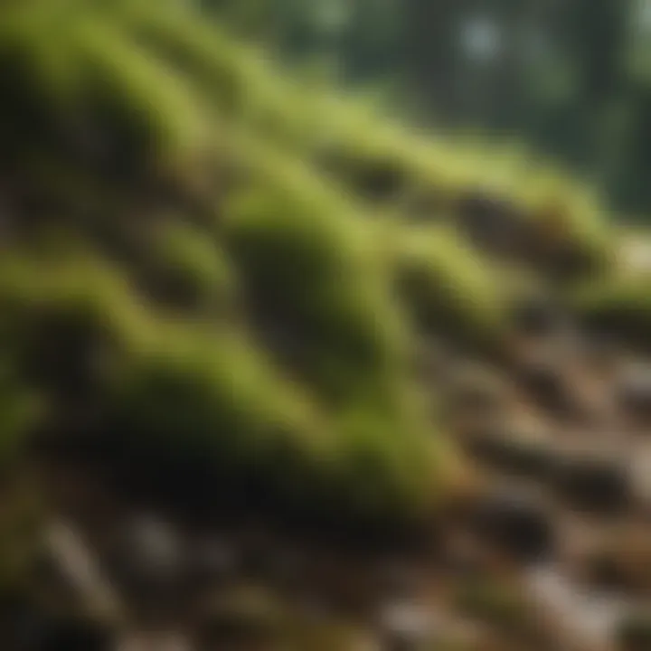 Close-up of moss on soil