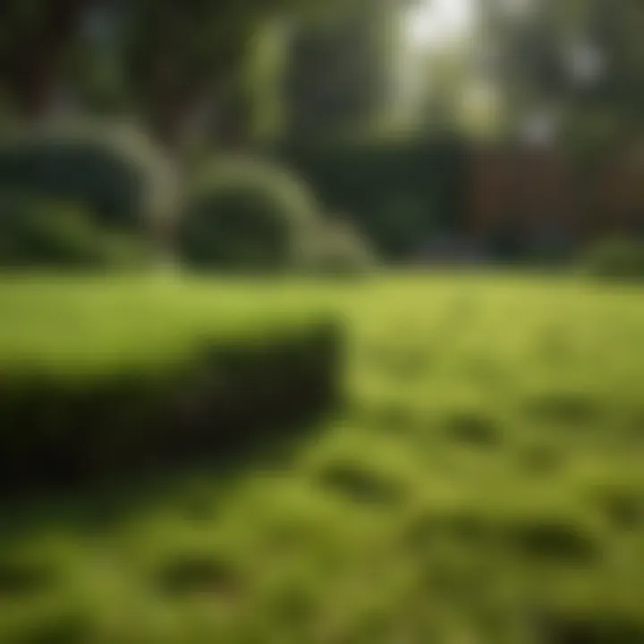 Healthy lawn after moss removal