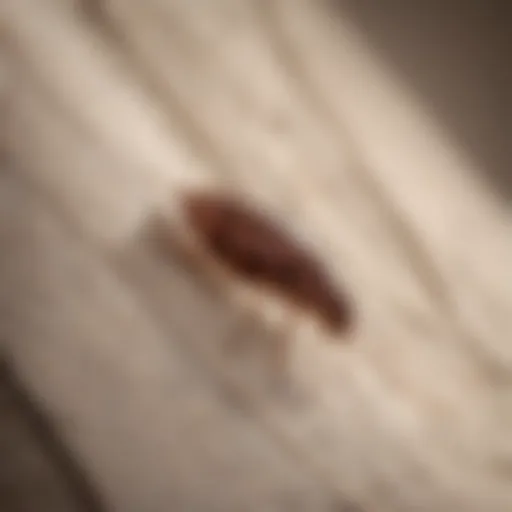 Close-up of bed bug on fabric