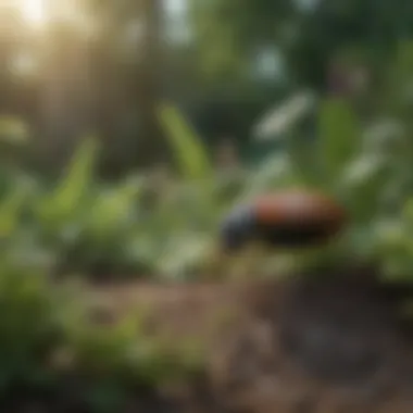 Encouraging Beneficial Insects in Your Garden A lush garden with various plants attracting beneficial insects