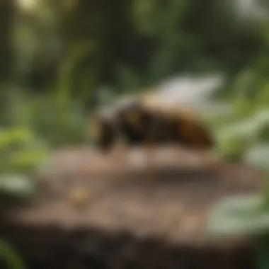 Natural deterrents for wasps in a garden