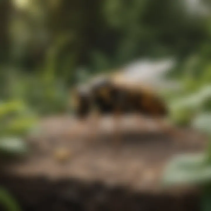 Natural deterrents for wasps in a garden