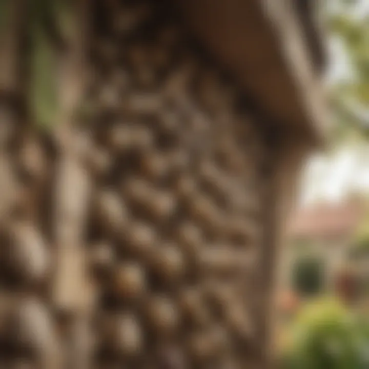 Wasp nest in a residential area