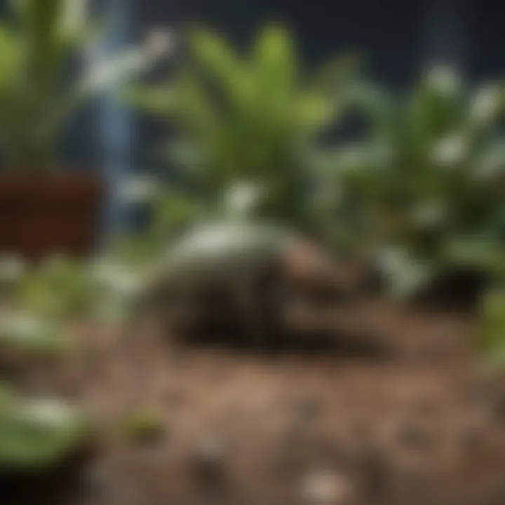 Natural remedies for pest control displayed in a garden.