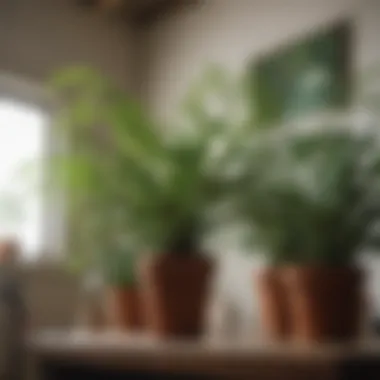Homemade gnat repellent being applied to a houseplant