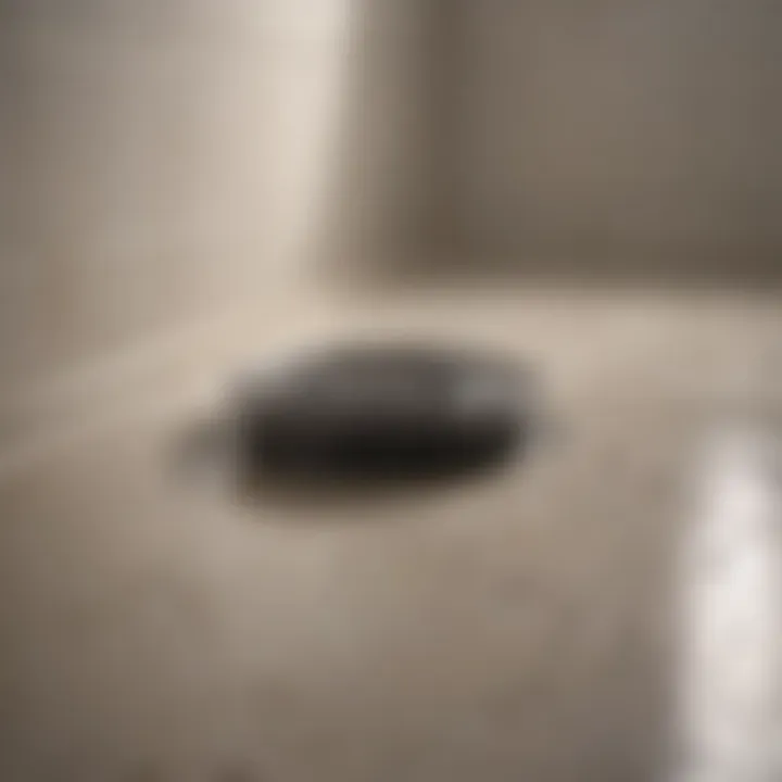 A clean and clear shower drain after successful unclogging