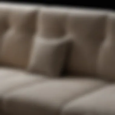 Testing Sofa Fabric for Cleaning Compatibility A close-up of a sofa fabric being tested for cleaning compatibility