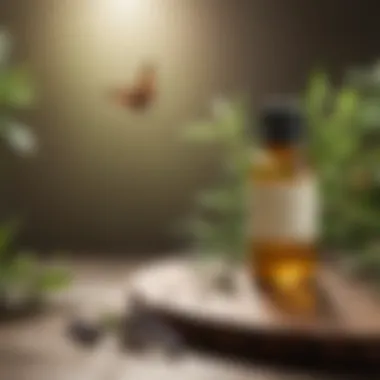 Natural Remedies: Essential Oils for Moth Control Essential oils displayed as natural remedies against moths.