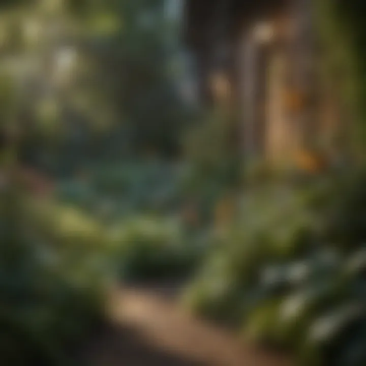 A garden environment illustrating moth-attractive conditions.