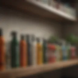 Various pest sprays displayed on a shelf