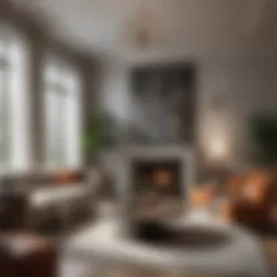 A beautifully decorated living room showcasing contemporary decor elements.