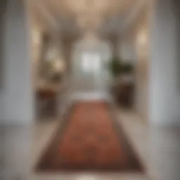 Elegant hallway runner enhancing a modern entryway