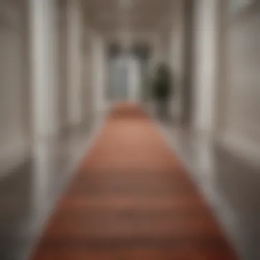Various materials used for hallway runners showcasing texture and design