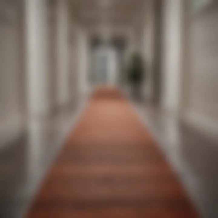 Various materials used for hallway runners showcasing texture and design