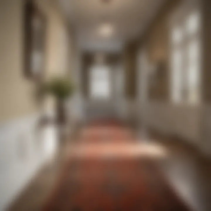 Well-maintained hallway runner contributing to a cozy home atmosphere