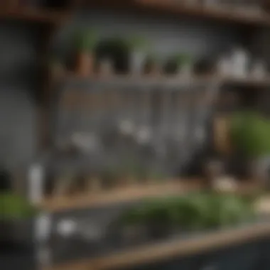 Aesthetic Arrangement of Kitchen Tools and Herbs A vibrant display of kitchen tools and herbs arranged for aesthetic appeal