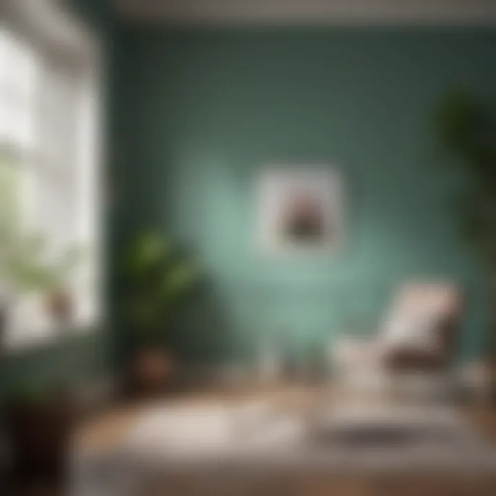 A freshly painted room showcasing a harmonious color scheme