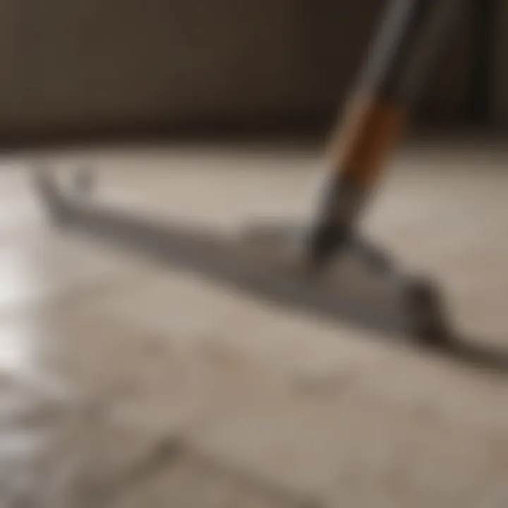 Robust tile pry bar for lifting tiles