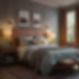 Warmly decorated guest bedroom with inviting colors