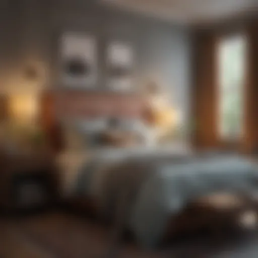 Warmly decorated guest bedroom with inviting colors