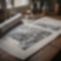 Blueprints of a home expansion project