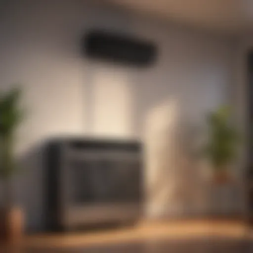 Modern central AC unit installed in a home setting