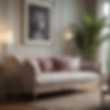 Elegant Daybed Elegant daybed positioned as a centerpiece in a living area