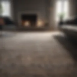 Elegant area carpet in a modern living room