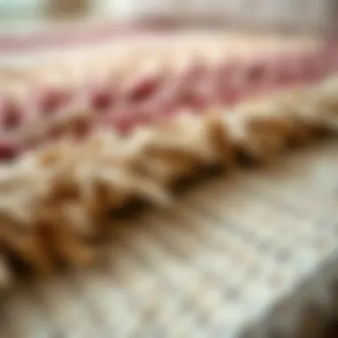Close-up of different rug textures and materials