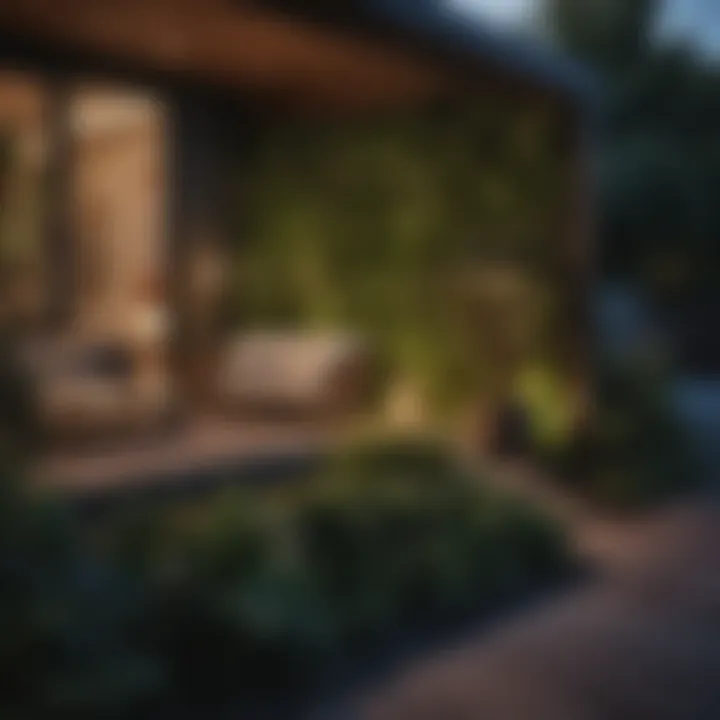 Stylish outdoor space with privacy screening