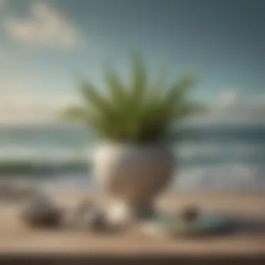 Color palette showcasing coastal colors for interior design