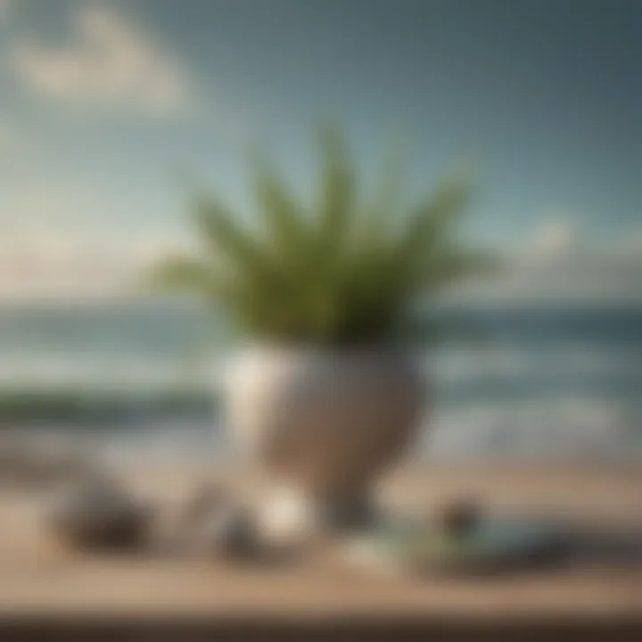 Color palette showcasing coastal colors for interior design
