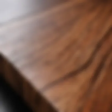 Acacia Wood Grain Detail Close-up of acacia wood grain showcasing its rich texture