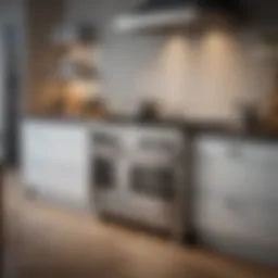 Sleek modern gas range in a stylish kitchen setting