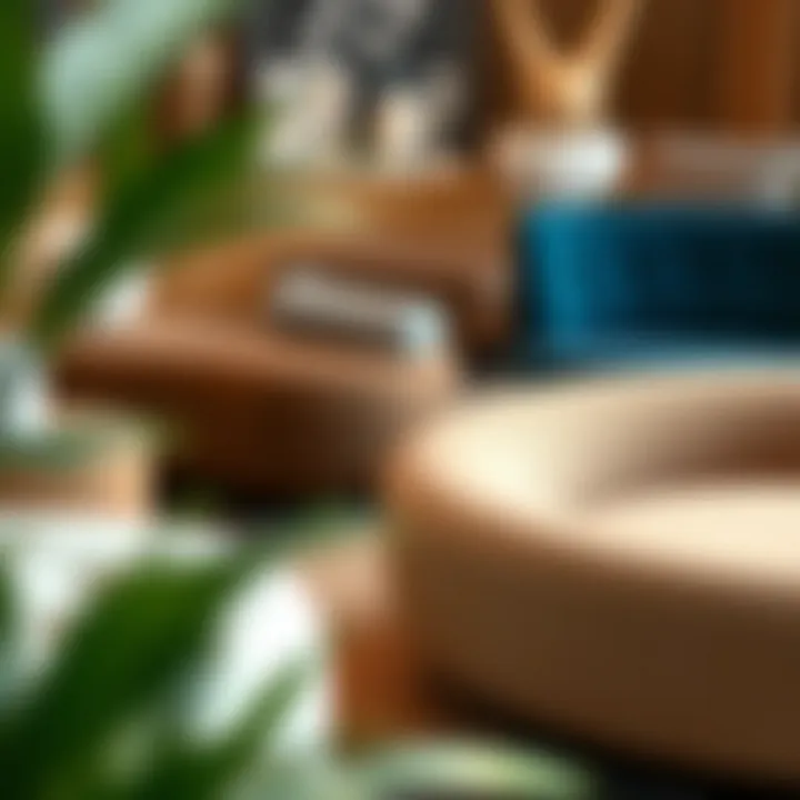 Variety of materials used for curved couches on display