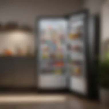Energy-efficient refrigerator showcasing features