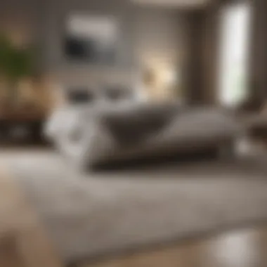 Cozy Bedroom with Floor Rug A serene bedroom setting with a cozy rug that enhances the overall ambiance.