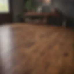 Beautiful laminate flooring that resembles natural wood grain.