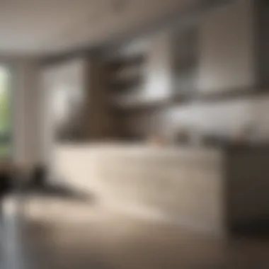 Modern Kitchen Elegance Luxurious kitchen with high cabinets showcasing modern design