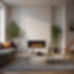 A modern heating system integrated into a stylish living room