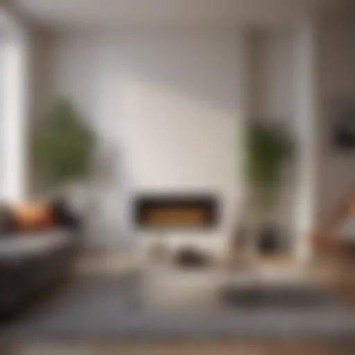A modern heating system integrated into a stylish living room
