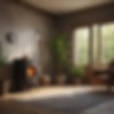 A cozy home environment showcasing sustainable heating methods
