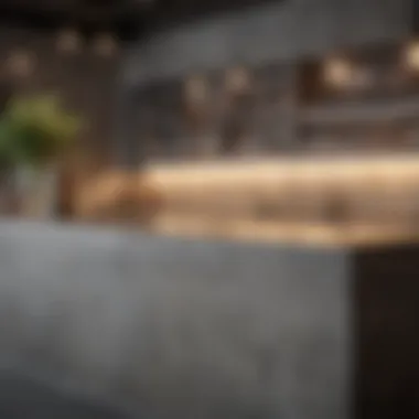 Charming concrete bar countertop with a modern design